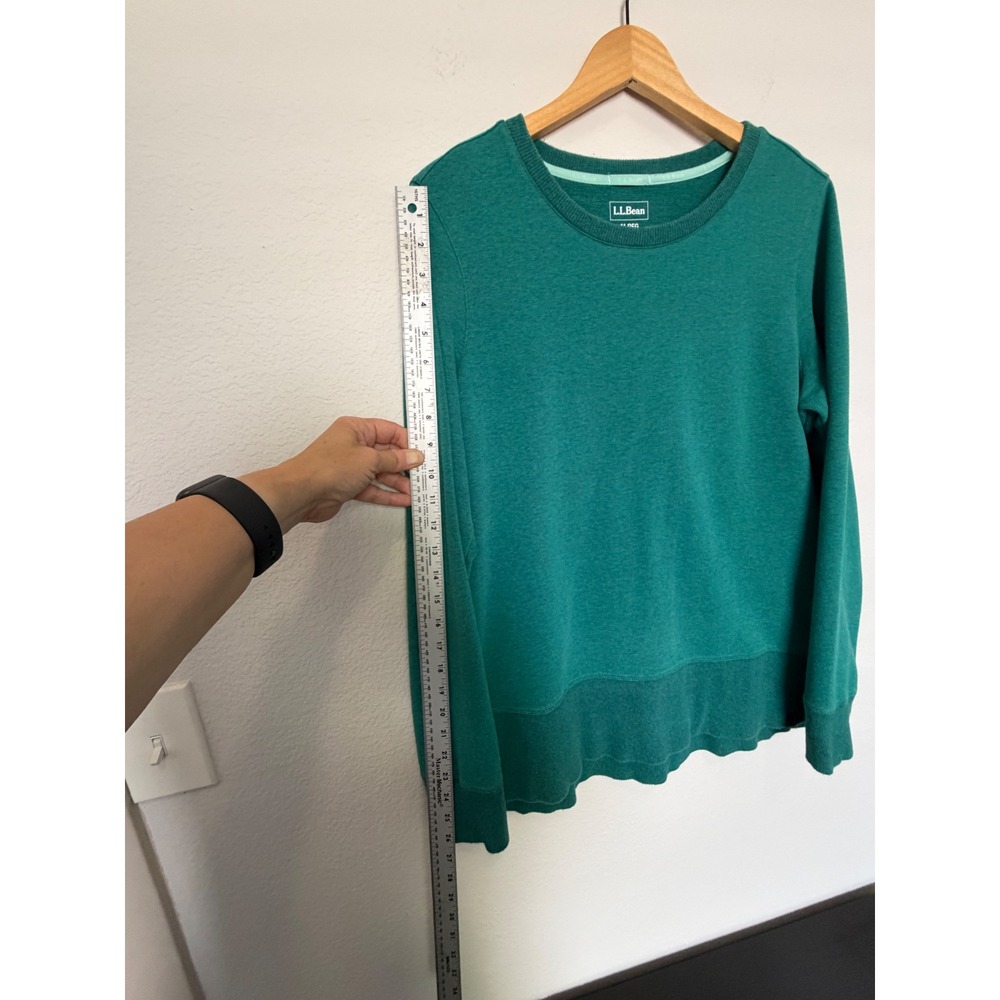 L.L.Bean Teal Crewneck Pullover Sweatshirt Womens Medium - Picture 11 of 17